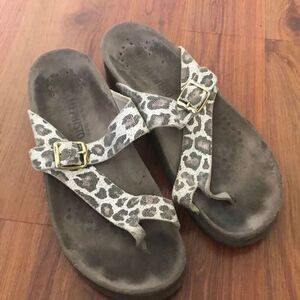 Mephisto Leopard Allen sandals, size 38